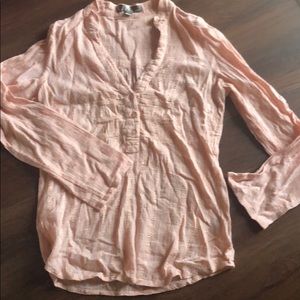 Forever 21 pink embroidered top XS